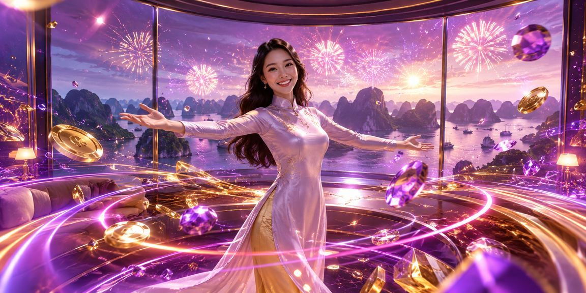 Người chơi cập nhật ứng dụng casino trên điện thoại với nền Vịnh Hạ Long