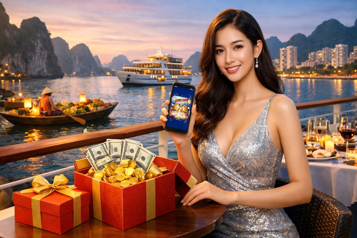Du khách tại Hạ Long trải nghiệm trò chơi trên ứng dụng di động a7cii