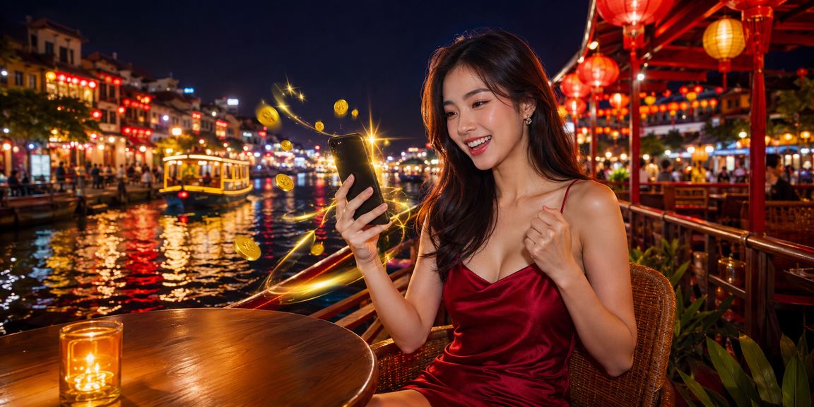 Người dùng Hà Nội kiểm tra tiến trình vòng cược tiền thưởng trên điện thoại tại quán cà phê