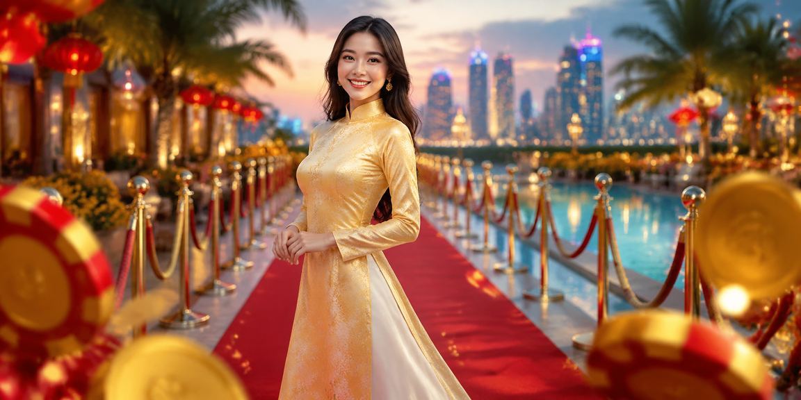 Phụ nữ Việt Nam trong trang phục áo dài sử dụng điện thoại để nạp tiền và nhận thưởng hoàn trả